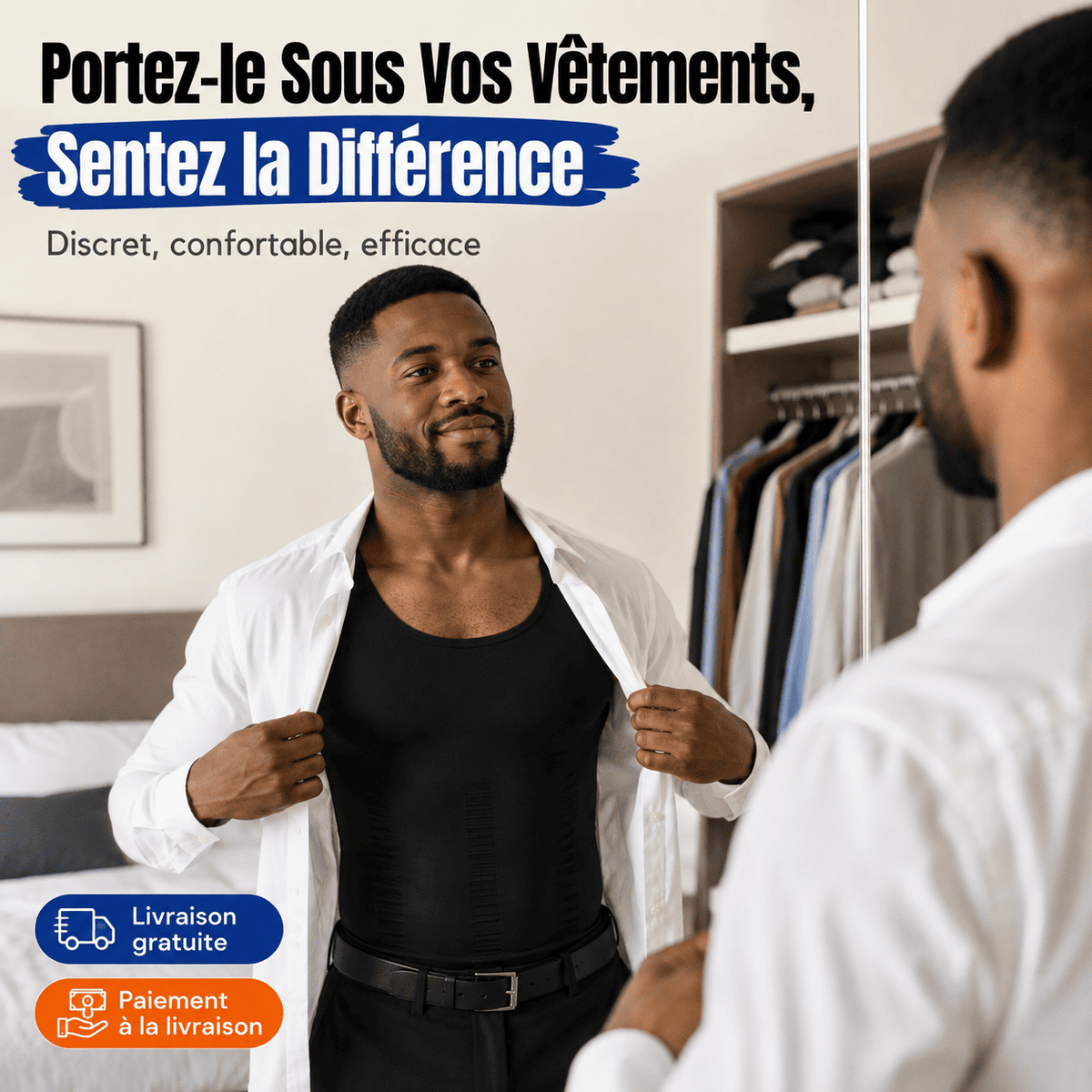 3 Débardeurs minceur (Blanc/Noir/Gris)