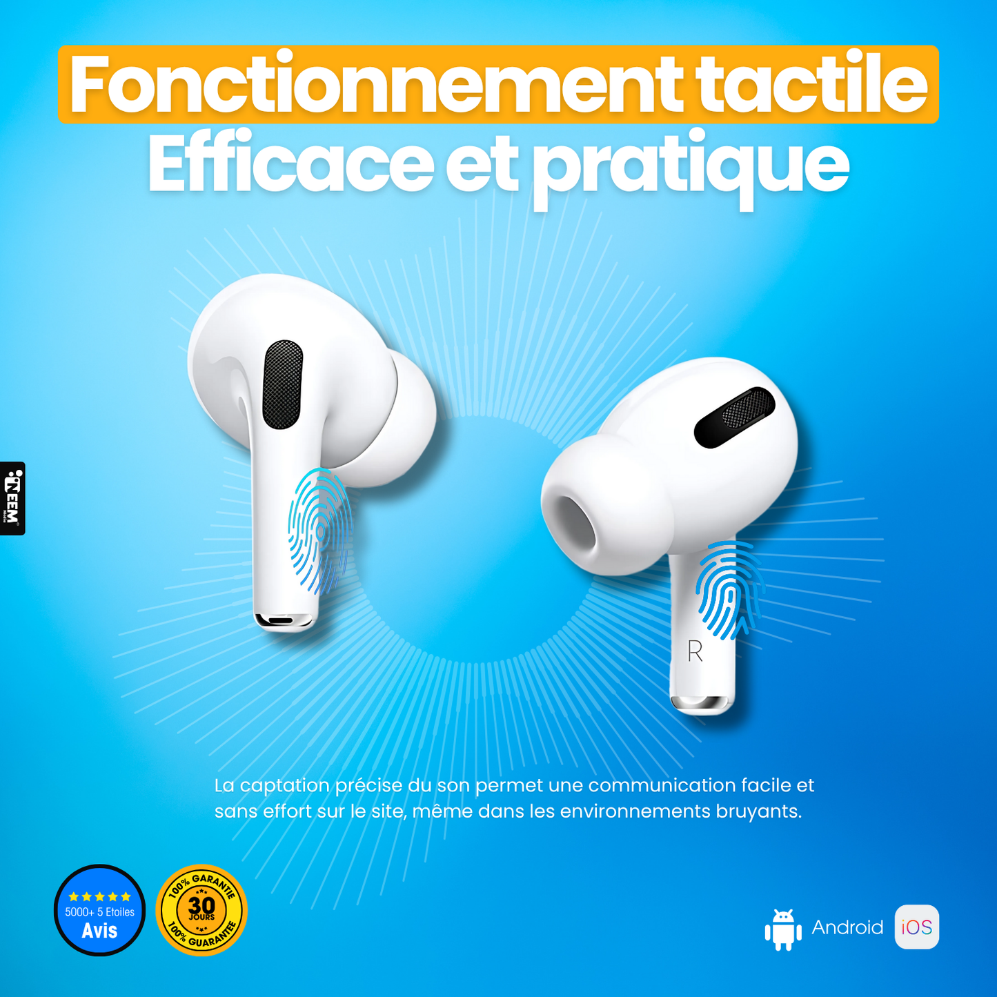 Ecouteurs PODAIRS PRO+
