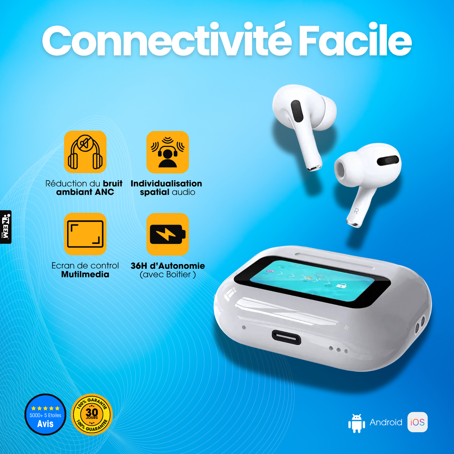 Ecouteurs PODAIRS PRO+