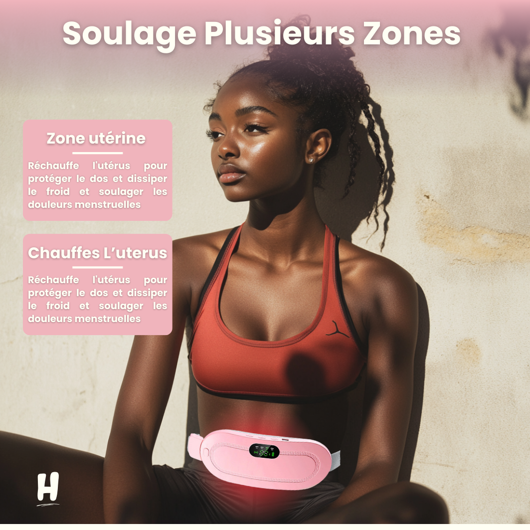 Ceinture Vibrante Chauffante Anti-douleurs menstruelles