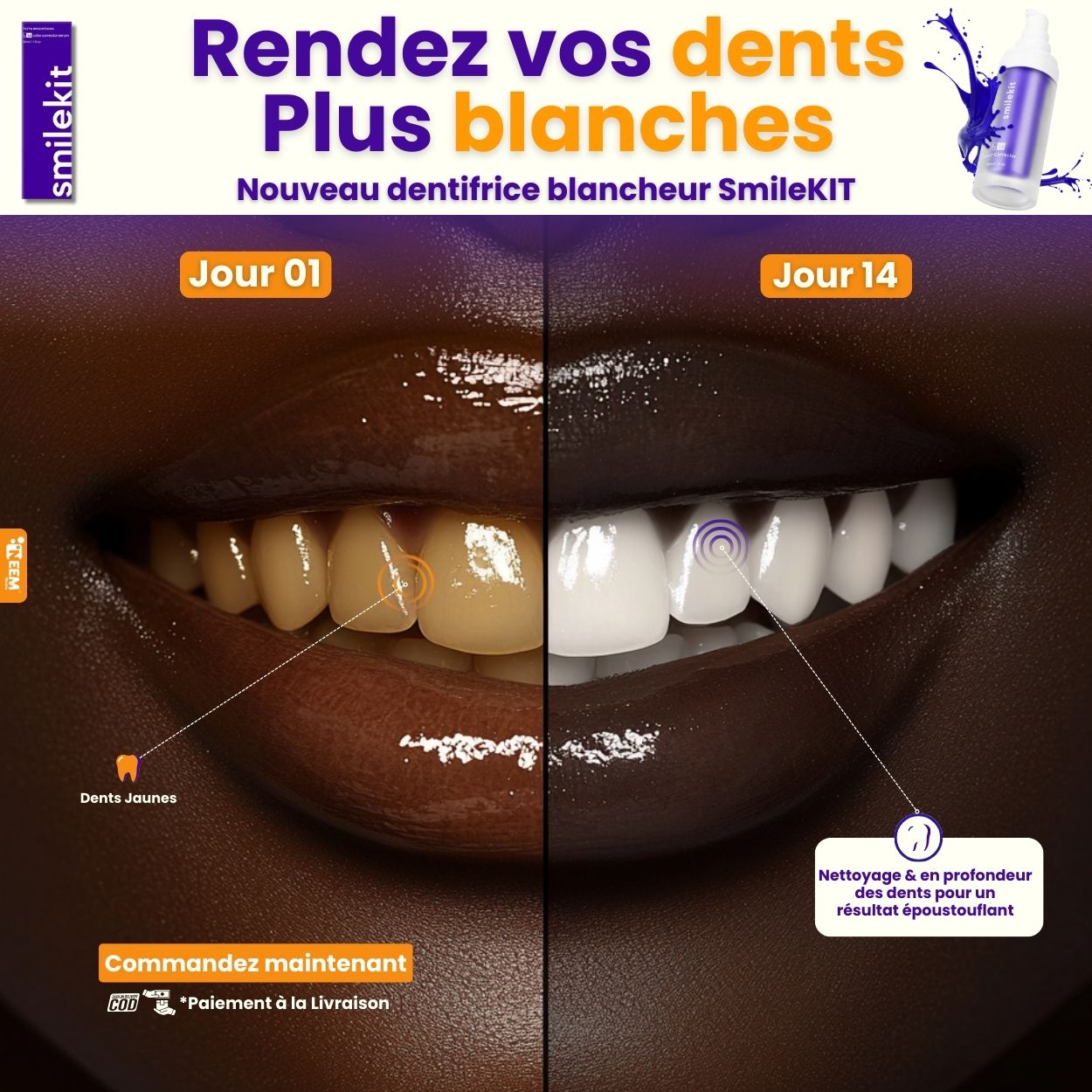 Dentifrice blanchiment dentaire (GAB)