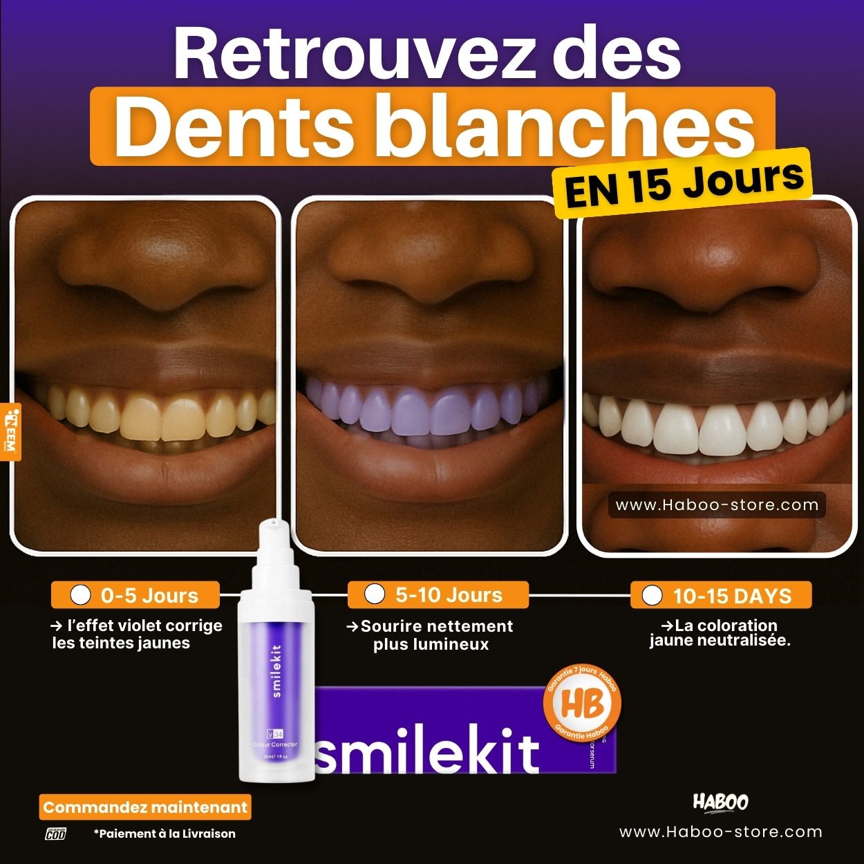 Dentifrice blanchiment dentaire (GAB)
