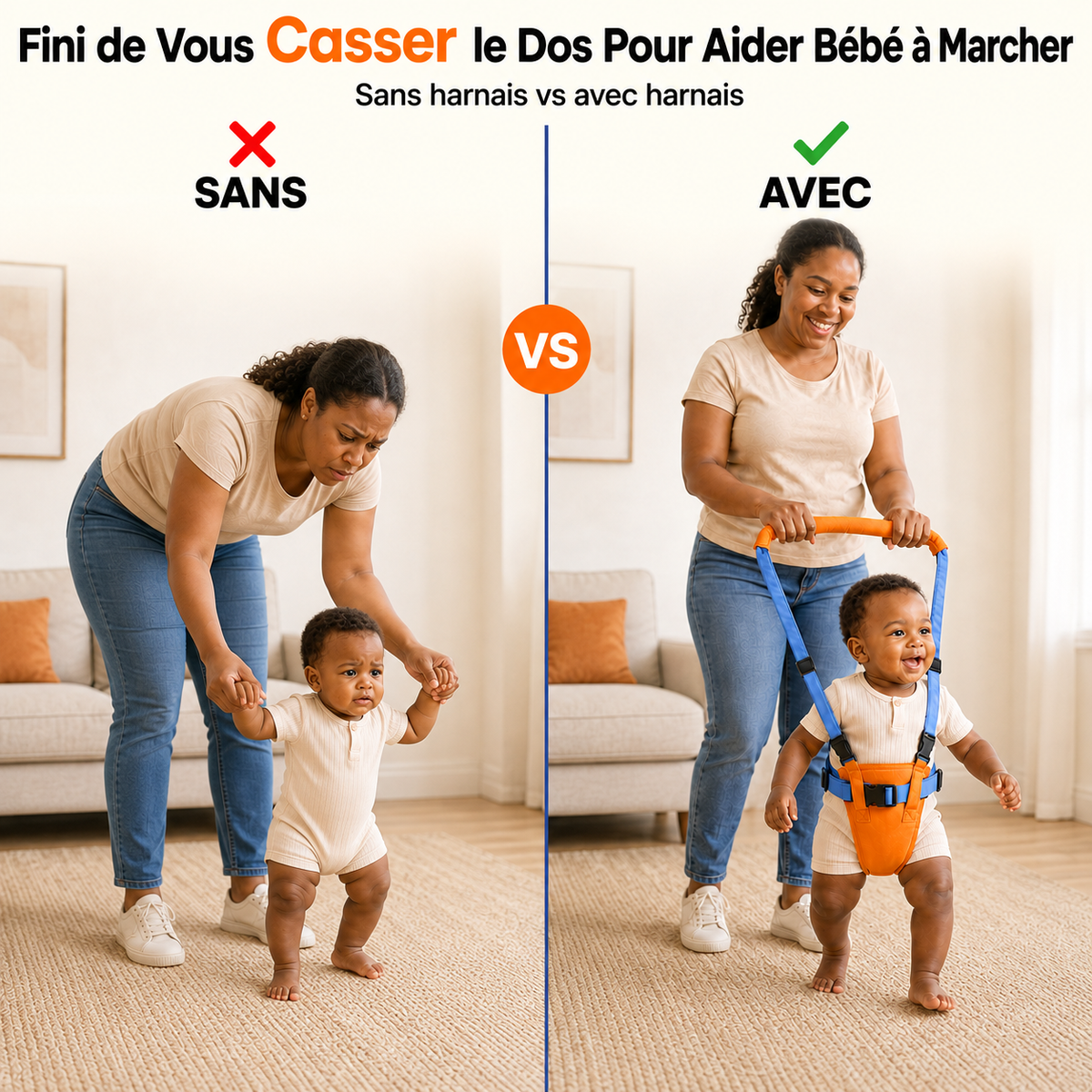 Harnais d’Apprentissage à la Marche Bébé