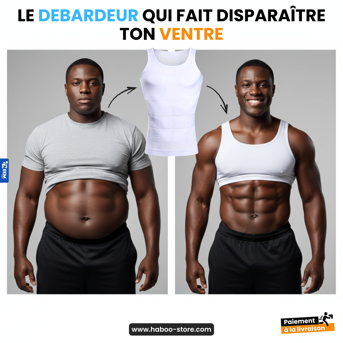 3 Débardeurs minceur (Blanc/Noir/Gris)